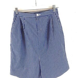 Banana Republic Classic Blue & White Striped A-Line Skirt Casual Wear to Work